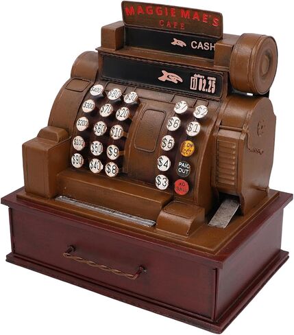 Retro Cash Register Model, Old Style Vintage Cash Register Multifunctional for Home in Saudi Arabia
