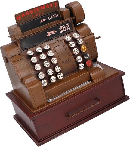 Retro Cash Register Model, Old Style Vintage Cash Register Multifunctional for Home in Saudi Arabia