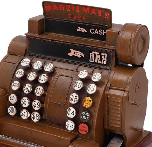 Retro Cash Register Model, Old Style Vintage Cash Register Multifunctional for Home in Saudi Arabia