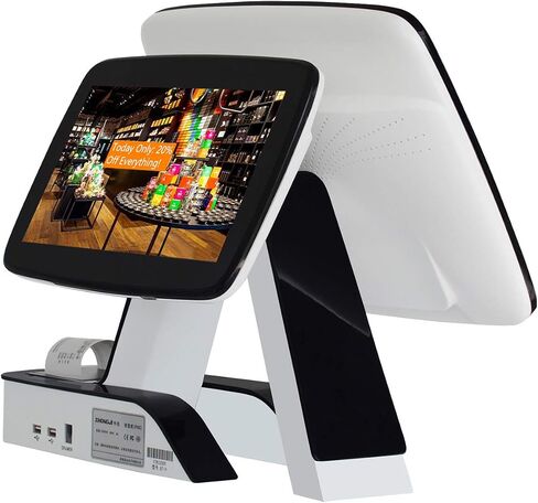 (Ship from USA) Cash Register with Built-in Thermal Printer Point of Sale System Touch Screen Retailer POS Software SET04 in Saudi Arabia