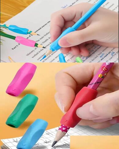 Pencil Grips for Kids Handwriting Pencil gripper Pencil Holder Posture Correction Training Writing AIDS for preschooler Kids toddler Children Special Needs Multi-Choice (8 Pack) in Saudi Arabia