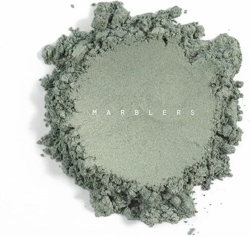 MARBLERS Green Mica Powder [Pine Green] 3oz (85g) | Cosmetic Grade | Epoxy Resin Pigment | Dye | Non-Toxic, Vegan, Cruelty-Free | Lip Gloss, Nails, Body Butter | Bath Bomb, Candle & Soap Making in Kuwait