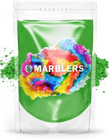 MARBLERS Green Mica Powder [Pine Green] 3oz (85g) | Cosmetic Grade | Epoxy Resin Pigment | Dye | Non-Toxic, Vegan, Cruelty-Free | Lip Gloss, Nails, Body Butter | Bath Bomb, Candle & Soap Making in Kuwait