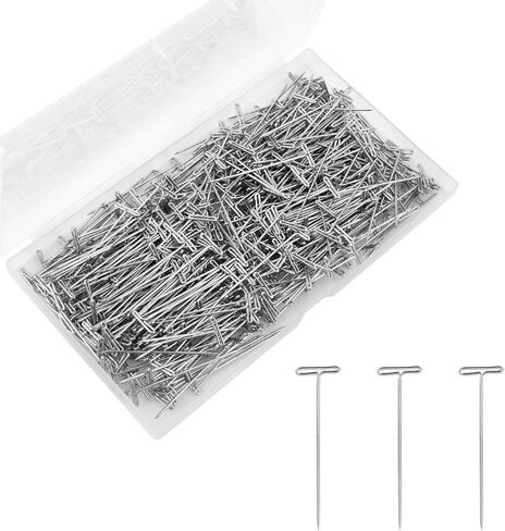 500pcs دبابيس شعر مستعار ، 1.5 بوصة مجوهرات وخياطة t-pins المعدن t الإبرة لمجوهر in Saudi Arabia