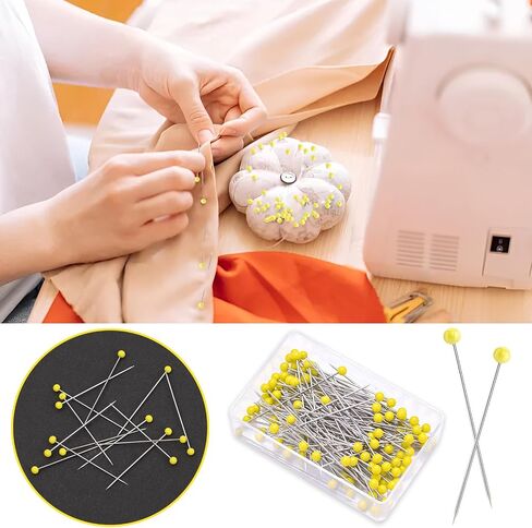 1000 PCS Sewing Pins with Heads, 1.5" Glass Head for Fabric Quilting Long in Saudi Arabia
