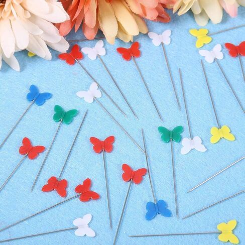 Fydun 200 Pcs Shaped Flat Head Quilting Pins Set Mixed Color Sewing Pins with Storage Box for Crafting and Dressmaking in Saudi Arabia