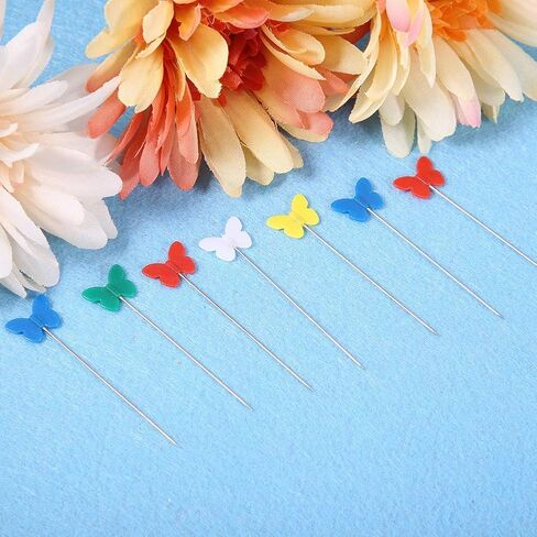 Fydun 200 Pcs Shaped Flat Head Quilting Pins Set Mixed Color Sewing Pins with Storage Box for Crafting and Dressmaking in Saudi Arabia