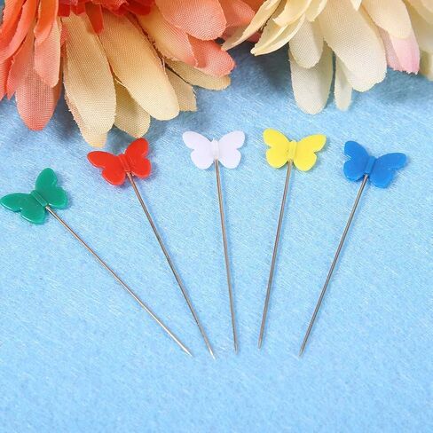 Fydun 200 Pcs Shaped Flat Head Quilting Pins Set Mixed Color Sewing Pins with Storage Box for Crafting and Dressmaking in Saudi Arabia