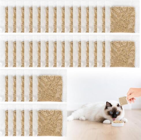 80pcs catnip - cat nip for cats catnip المجفف الطبيعي يعالج قمة القطط مثالية للألعاب ، والمكافآت التدريبية ، وتخفيف الإجهاد ، وحزمة أكياس محصودة حديثًا ، 2.8 أوقية in Saudi Arabia