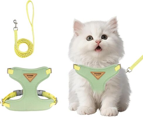 wanheart Cat Harness and Leash Set Escape-Proof Adjustable cat Leash and Harness Combo Suitable for All cat Breeds (Green, XL) in Saudi Arabia