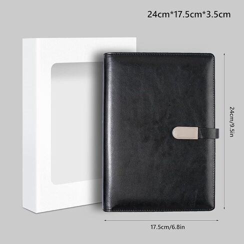 A5 Binder Organizer - مخطط أعمال للجنسين - Pu Leather Journal -6 Ring Binder Diollable Diary Notepads ، أجندة منظم السفر للرجال (Beign) in Kuwait