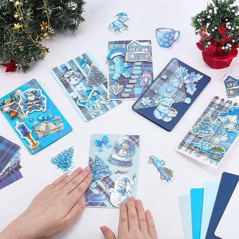 FreeBloss 15 Set DIY Card Making Kit للبالغين Winters Making Card Kit Diy Thandmade Transing Kit Perfect Perfect لبطاقات هدايا عيد الميلاد لتهنئة حفل زفاف عيد الميلاد in Kuwait