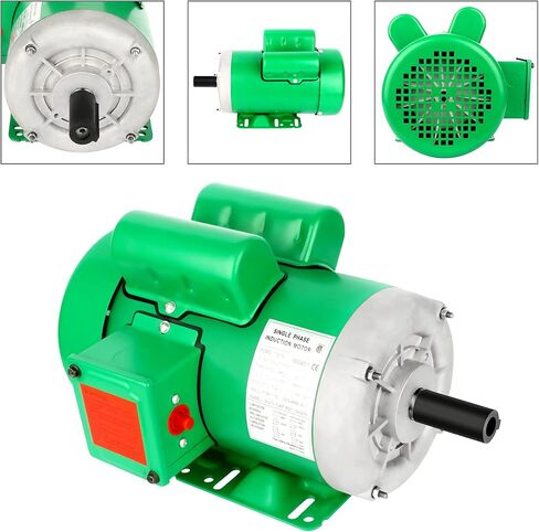 محرك كهربائي 3HP 1750 دورة في الدقيقة محرك أحادي الطور للمزرعة 4 أقطاب 1-1/8 بوصة قطر العمود 184T CW/CCW TEFC IP55 60HZ in Kuwait