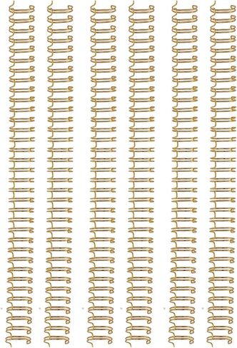 Sorandy 100 Pcs Twin Loop Wire Binding Spines 120 Sheet Capacity, Double Loop Wire Binding Combs Spines, 3:1 Pitch, 9/16 Inch Spiral Binding Coils for Teacher Student (Gold), Sorandymfudzcpn7a-11 in Saudi Arabia