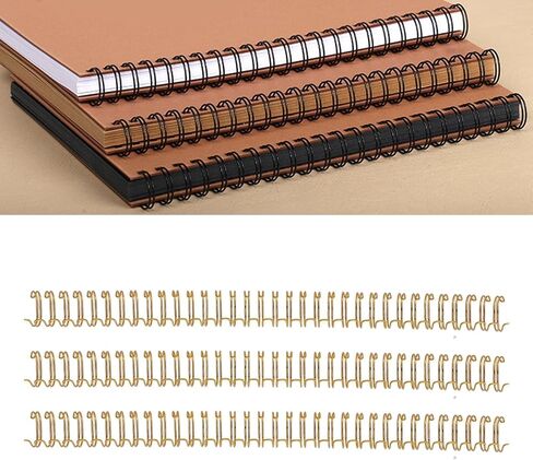 Sorandy 100 Pcs Twin Loop Wire Binding Spines 120 Sheet Capacity, Double Loop Wire Binding Combs Spines, 3:1 Pitch, 9/16 Inch Spiral Binding Coils for Teacher Student (Gold), Sorandymfudzcpn7a-11 in Saudi Arabia
