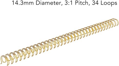 Sorandy 100 Pcs Twin Loop Wire Binding Spines 120 Sheet Capacity, Double Loop Wire Binding Combs Spines, 3:1 Pitch, 9/16 Inch Spiral Binding Coils for Teacher Student (Gold), Sorandymfudzcpn7a-11 in Saudi Arabia