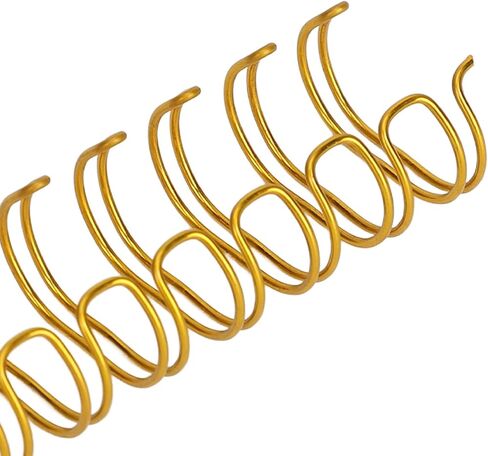 Sorandy 100 Pcs Twin Loop Wire Binding Spines 120 Sheet Capacity, Double Loop Wire Binding Combs Spines, 3:1 Pitch, 9/16 Inch Spiral Binding Coils for Teacher Student (Gold), Sorandymfudzcpn7a-11 in Saudi Arabia