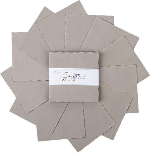 Confetti Cotton Solids Cobblestone 42 5 بوصة سحر حزمة Riley Blake 5-120-Cobblestone-42 in Saudi Arabia