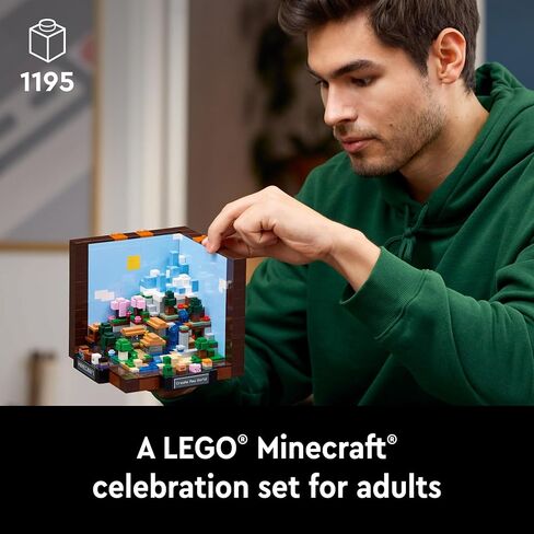 Lego Minecraft طاولة الصياغة ، بناء ألعاب الفيديو القابلة للتحصيل مع شخصيات Minecraft ، الغوغاء والحيويين ، نموذج الذكرى السنوية 15 سنة ، بناء وعرض هدية Minecraft للبالغين ، 21265 in Saudi Arabia