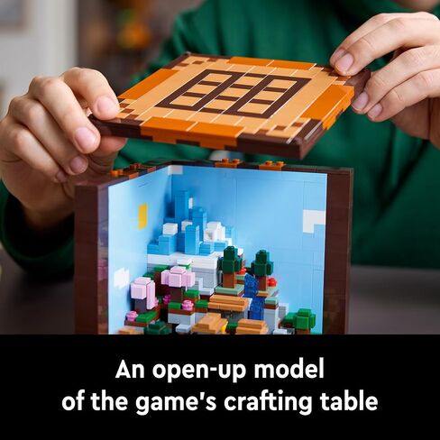 Lego Minecraft طاولة الصياغة ، بناء ألعاب الفيديو القابلة للتحصيل مع شخصيات Minecraft ، الغوغاء والحيويين ، نموذج الذكرى السنوية 15 سنة ، بناء وعرض هدية Minecraft للبالغين ، 21265 in Saudi Arabia