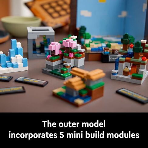 Lego Minecraft طاولة الصياغة ، بناء ألعاب الفيديو القابلة للتحصيل مع شخصيات Minecraft ، الغوغاء والحيويين ، نموذج الذكرى السنوية 15 سنة ، بناء وعرض هدية Minecraft للبالغين ، 21265 in Saudi Arabia