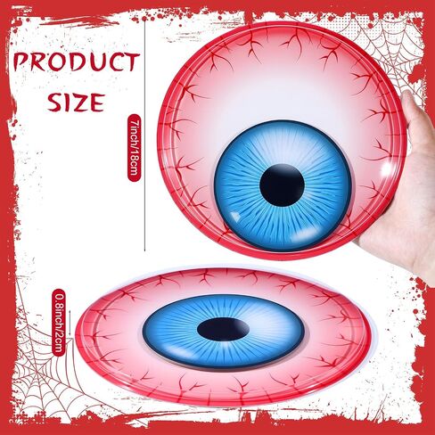 7 Inch Halloween Giant Googly Eye Self Adhesive Wiggle Large Extra Sticky Sticker Fake Big Eyeballs for Halloween Window Wall Door Garden Lawn Stage Prop Yard Hanging Party Favor DIY Supply in Saudi Arabia