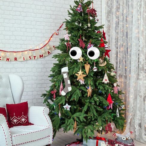 6 Inch Giant Googly Eyes, 2 PCS Large Wiggle Eyes Plastic Wiggle Googly Eye Self Adhesive Eyeball Stickers Black White Big Googlys Eye for DIY Crafts Halloween Christmas Tree Party Decorations in Kuwait