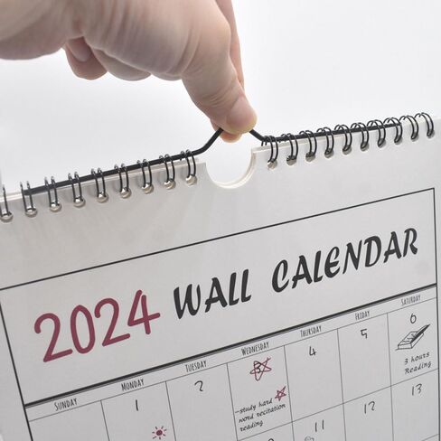 TEMKIN Wall Calendar 2024 Home Wall-mounted Calendar Plan This Work Punch-in Desk Calendar Note-taking Monthly Calendar) Calendar (Color : 4) in Kuwait