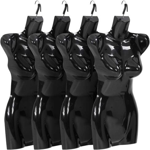 4PCS Female Torso Dress Form Sewing Mannequin Polypropylene (PP) Retail Mannequin Manikin 27 Inch Height Display Dress Clothing Form with Metal Hook in Saudi Arabia
