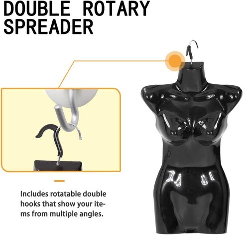 4PCS Female Torso Dress Form Sewing Mannequin Polypropylene (PP) Retail Mannequin Manikin 27 Inch Height Display Dress Clothing Form with Metal Hook in Saudi Arabia