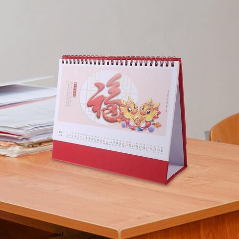 Temkin Calendar Desk Countdown Mini Disporative الصينية الطراز سطح المكتب 2024 التقويم التقويم الطالب in Kuwait