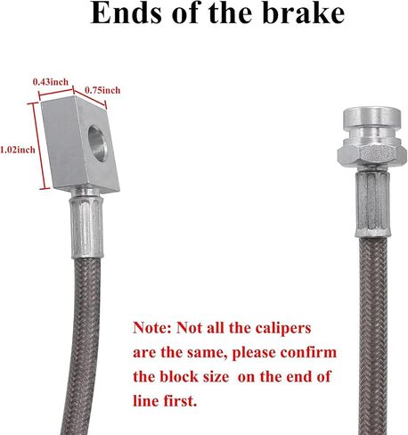89715 Front/Rear Extended brake line replacement for 1987-2006 Jeep Wrangler TJ YJ | 84-01 Cherokee XJ, stainless steel material. in Saudi Arabia