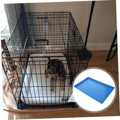 Luxshiny Dog Crate Tray Durable Plastic Pet Potty Replacement Pan for Rabbit and Dog Cages Keeps Floors and Mess Easy to and Maintain in Kuwait