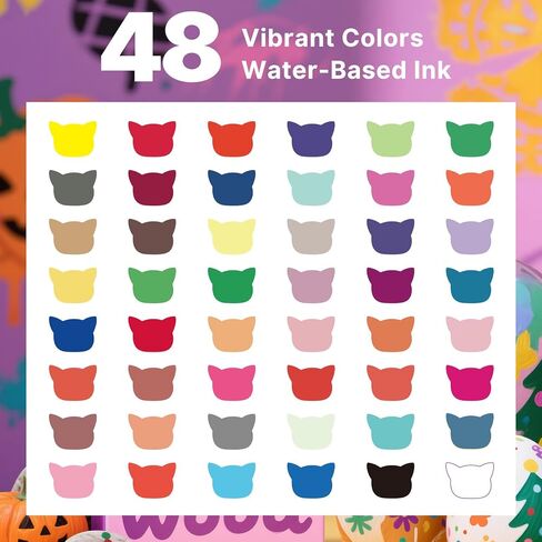 Tongfushop 48 Colors Acrylic Paint Markers, Water-Based Paint Pens with Auto Ink Control & Brush Tip - No Bleed on Rock Painting, Canvas, Wood, Ceramic, Glass - Kids, Adult & DIY Art Supplies in Saudi Arabia