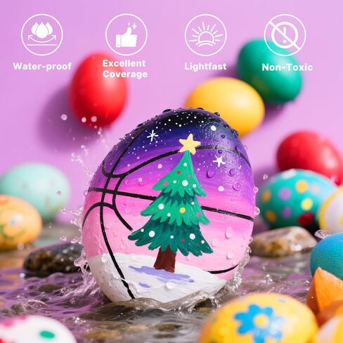 Tongfushop 48 Colors Acrylic Paint Markers, Water-Based Paint Pens with Auto Ink Control & Brush Tip - No Bleed on Rock Painting, Canvas, Wood, Ceramic, Glass - Kids, Adult & DIY Art Supplies in Saudi Arabia