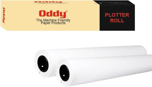 Wide Format Plotter Paper - 2 Rolls, 36" x 150 Ft, 20 lb Bond Paper (80 GSM with 2" Core), 96 Bright White, CAD Bond Paper for Inkjet Printers, Engineering, Architecture, and Blueprinting in Saudi Arabia