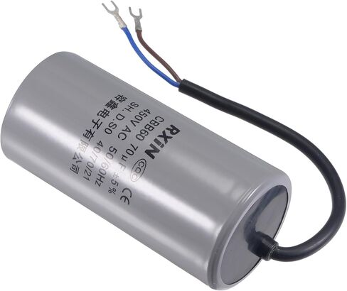 مكثف تشغيل Uxcell CBB60 50 فائق التوهج 450 فولت تيار متردد 2 أسلاك 50/60 هرتز اسطوانة 105 × 50 مم مع محطة لمحرك مضخة المياه ضاغط الهواء in Kuwait