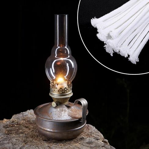 20 Pcs Oil Lamp Wicks Replacement, Cotton Candle Wick, Round Wick for Oil Lamps for Kerosene Lantern in Saudi Arabia
