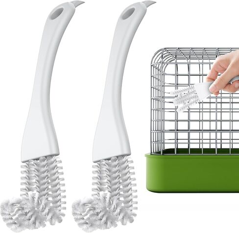 Pawfly 3 PCS Bird Bird Cage Cleaner Brush مع مجرفة ، مجموعة فرشاة تنظيف قفص 2 في 1 ، مزيل أنبوب الطيور للعثمان ، بيوت الوزراء وأقفاص الحيوانات الصغيرة ، إكسسوارات قفص الطيور ، فرشاة إزالة فضلات الطيور in Saudi Arabia