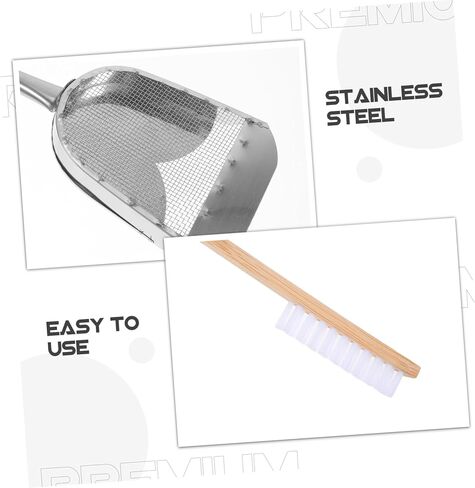 Bestonzon 2PCS Bird Cage Cleaning Brush مجموعة فضلات فعالة Scoop Multi Function Cleaning Tool لأقفال الحيوانات الأليفة الصغيرة ملحقات متينة سهلة الاستخدام لرعاية الطيور in Kuwait