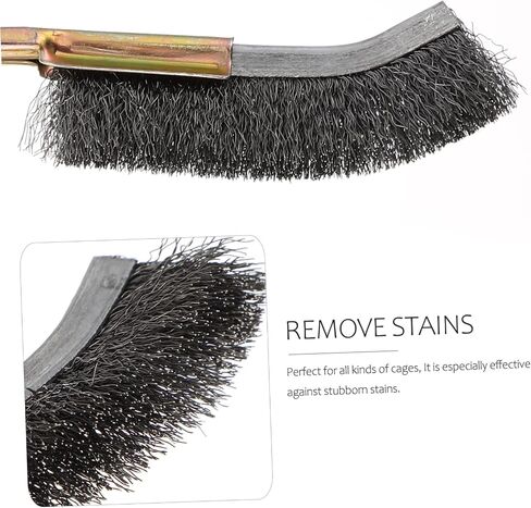 Upkoch 2pcs Bird Cage Cleaning Brush Brushes Long Handle Frants لسهولة الصيانة اليومية لأقفاص الطيور خفيفة الوزن وملحقات مقاومة للرائحة للببغاوات والحيوانات الأليفة in Kuwait