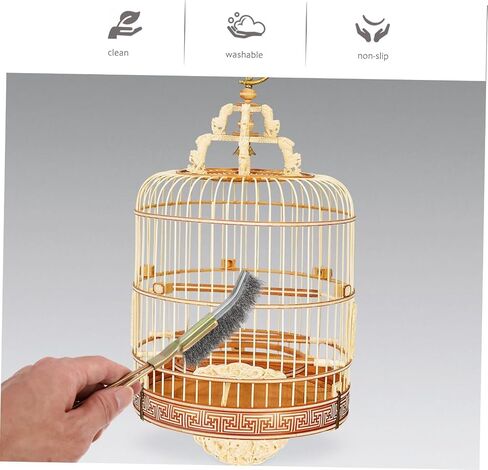 Upkoch 2pcs Bird Cage Cleaning Brush Brushes Long Handle Frants لسهولة الصيانة اليومية لأقفاص الطيور خفيفة الوزن وملحقات مقاومة للرائحة للببغاوات والحيوانات الأليفة in Kuwait