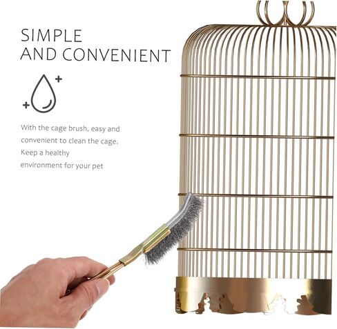 Upkoch 2pcs Bird Cage Cleaning Brush Brushes Long Handle Frants لسهولة الصيانة اليومية لأقفاص الطيور خفيفة الوزن وملحقات مقاومة للرائحة للببغاوات والحيوانات الأليفة in Kuwait