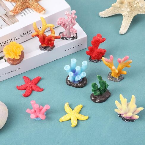 16 PCS ديكور الشعاب المرجانية ، ديكورات خزان الأسماك الملونة ، مرجان نجم البحر الاصطناعي لزخارف خزان السمك للمناظر الطبيعية للأحياء ، إكسسوارات الديكورات المائية in Kuwait