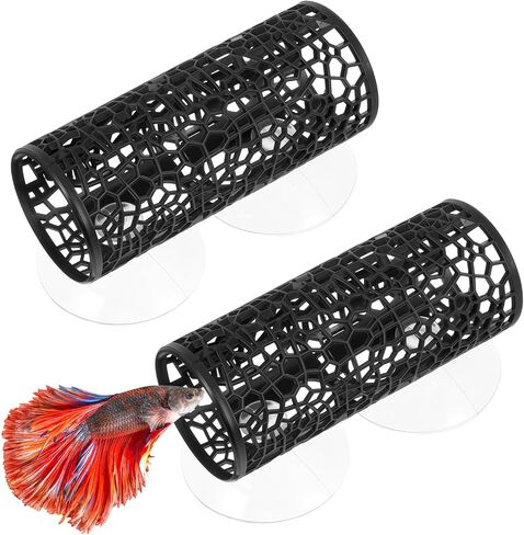 2PCS TUNNEL BETTA - ألعاب السمك الأسود Betta ، إكسسوارات خزان الأسماك الآمنة Bettas ، Bettas Hideout للأسماك الصغيرة والروبيان in Saudi Arabia
