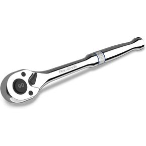 DURATECH 1/4-Inch Drive Ratchet, 90-Tooth Quick-release Ratchet Wrench, Reversible, Chrome Alloy Made, Full Polished, Stocking Stuffers for Men Gifts for Men Gifts for Women gifts for dad