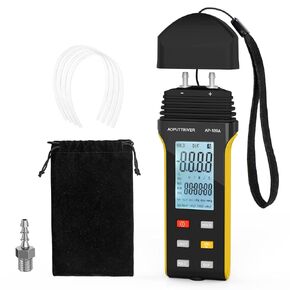 Manometer, AP-189A Professional Gas Pressure Tester, Dual-Port Manometer Air Pressure Meter, 11 Selectable Units Differential Pressure Gauge, HVAC Digital Manometer with Backlight Data Record