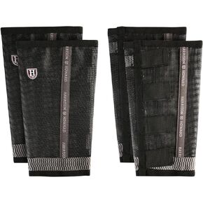 Harrison Howard Loose-Fitting Horse Fly Boots UV-Protective, Breathable Fine Mesh Leggins Stay-on Comfortable Fly Boots with Reflective Strips for Extra Safety (Set of 4) Mint Pony (Small) in Saudi Arabia