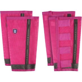 Harrison Howard Loose-Fitting Horse Fly Boots UV-Protective, Breathable Fine Mesh Leggins Stay-on Comfortable Fly Boots with Reflective Strips for Extra Safety (Set of 4) Mint Pony (Small)