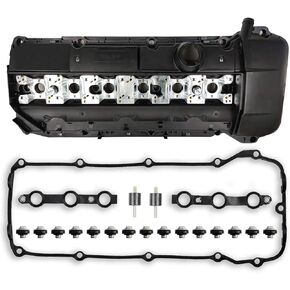 MITZONE Upgrade Aluminum Valve Cover Kit Compatible with 1998-08/2002 BMW Z3 323i 325i 328i 330i 525i 528i 530i X5 M52/M54 2.5L 2.8L 3.0L Part # 11121432928